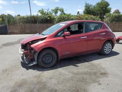 Nissan salvage cars for sale: 2015 Nissan Leaf S