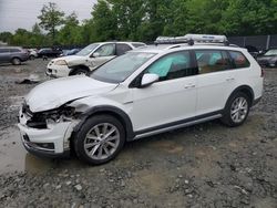 Volkswagen salvage cars for sale: 2017 Volkswagen Golf Alltrack S