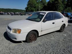 Hyundai Accent GL salvage cars for sale: 2002 Hyundai Accent GL