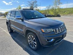 Jeep Grand Cherokee Overland salvage cars for sale: 2017 Jeep Grand Cherokee Overland