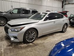 Salvage cars for sale from Copart Franklin, WI: 2019 Infiniti Q50 Luxe