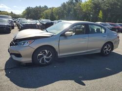 Salvage cars for sale from Copart Exeter, RI: 2016 Honda Accord LX