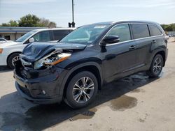 Salvage cars for sale from Copart Orlando, FL: 2016 Toyota Highlander XLE