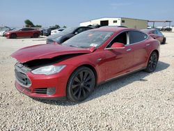 Salvage cars for sale from Copart San Antonio, TX: 2013 Tesla Model S
