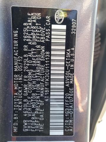 2012 Toyota Camry Base