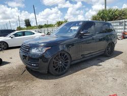 Salvage cars for sale from Copart Miami, FL: 2014 Land Rover Range Rover Supercharged