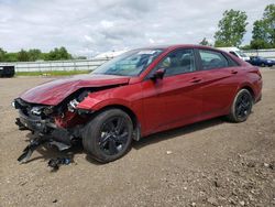 Hyundai salvage cars for sale: 2023 Hyundai Elantra Blue