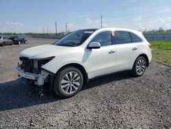 Salvage cars for sale from Copart Ontario Auction, ON: 2016 Acura MDX Technology
