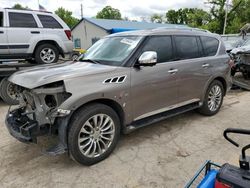 Salvage cars for sale from Copart Wichita, KS: 2015 Infiniti QX80