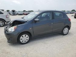 Salvage cars for sale from Copart San Antonio, TX: 2015 Mitsubishi Mirage DE