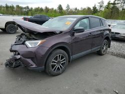 Salvage cars for sale from Copart Windham, ME: 2018 Toyota Rav4 LE
