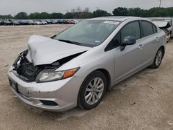 Honda salvage cars for sale: 2012 Honda Civic EX