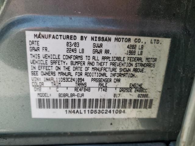 2003 Nissan Altima Base