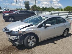 Honda Civic Vehiculos salvage en venta: 2015 Honda Civic LX