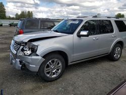 Salvage cars for sale from Copart Arlington, WA: 2010 Ford Explorer Limited