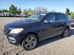 Mercedes-Benz ML 350 4matic salvage cars for sale: 2012 Mercedes-Benz ML 350 4matic