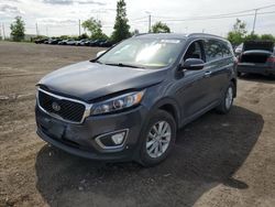 Salvage cars for sale from Copart Montreal Est, QC: 2017 KIA Sorento LX
