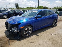 Salvage cars for sale from Copart Miami, FL: 2020 Honda Civic LX