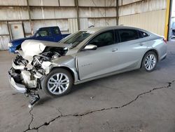 Chevrolet salvage cars for sale: 2016 Chevrolet Malibu LT