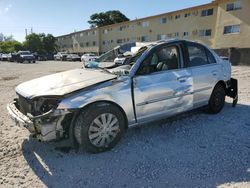 Honda Civic DX salvage cars for sale: 2002 Honda Civic DX