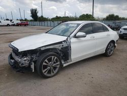 Vehiculos salvage en venta de Copart Miami, FL: 2017 Mercedes-Benz C300