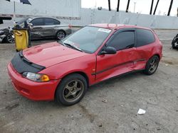 Honda Civic DX salvage cars for sale: 1994 Honda Civic DX