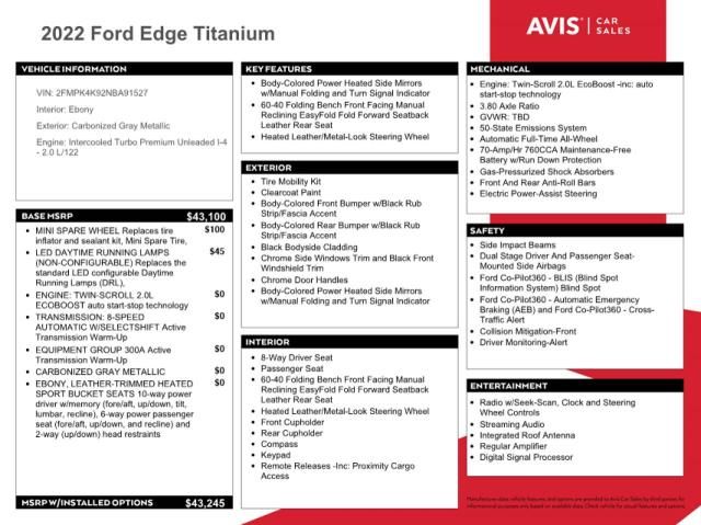 2022 Ford Edge Titanium