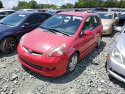 Honda salvage cars for sale: 2007 Honda FIT S