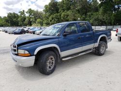Salvage cars for sale from Copart Ocala, FL: 2003 Dodge Dakota Quad SLT