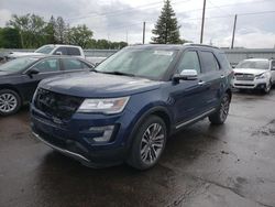 Ford Explorer salvage cars for sale: 2016 Ford Explorer Platinum