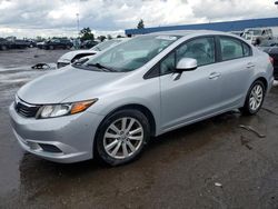 Honda Civic salvage cars for sale: 2012 Honda Civic EX