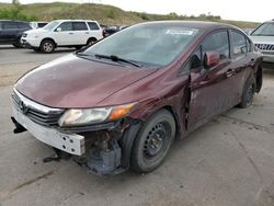 Honda salvage cars for sale: 2012 Honda Civic LX