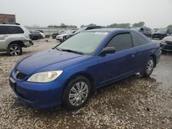 Salvage cars for sale from Copart Kansas City, KS: 2004 Honda Civic LX