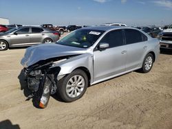 Salvage cars for sale from Copart Amarillo, TX: 2015 Volkswagen Passat S