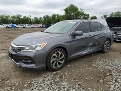 Honda Accord salvage cars for sale: 2017 Honda Accord EX