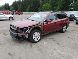 Salvage cars for sale from Copart Arlington, WA: 2017 Subaru Outback 2.5I Premium