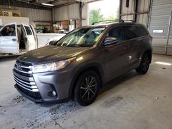 Toyota Highlander salvage cars for sale: 2017 Toyota Highlander SE