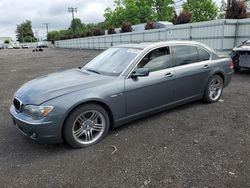 Salvage cars for sale from Copart New Britain, CT: 2006 BMW 760 LI