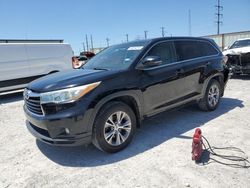 Toyota Highlander salvage cars for sale: 2015 Toyota Highlander LE