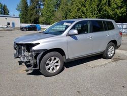 Salvage cars for sale from Copart Arlington, WA: 2013 Toyota Highlander Base