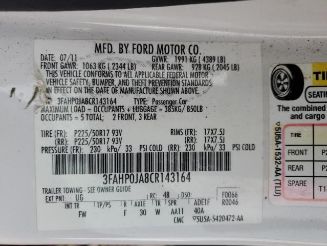 2012 Ford Fusion SEL