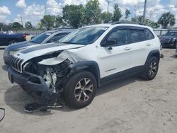 Jeep Cherokee Trailhawk salvage cars for sale: 2017 Jeep Cherokee Trailhawk