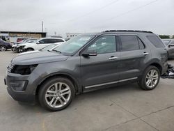 Salvage cars for sale from Copart Grand Prairie, TX: 2016 Ford Explorer Limited