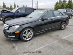Salvage cars for sale from Copart Rancho Cucamonga, CA: 2012 Mercedes-Benz C 300 4matic