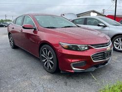 Chevrolet salvage cars for sale: 2018 Chevrolet Malibu LT