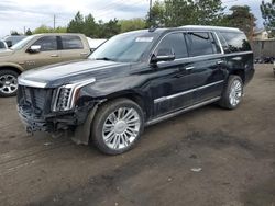 Salvage cars for sale from Copart Denver, CO: 2016 Cadillac Escalade ESV Platinum