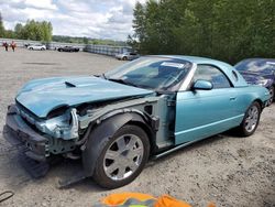 Salvage cars for sale from Copart Arlington, WA: 2002 Ford Thunderbird