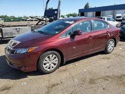 2012 Honda Civic LX en venta en Woodhaven, MI