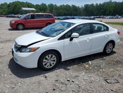 Honda Civic salvage cars for sale: 2012 Honda Civic LX