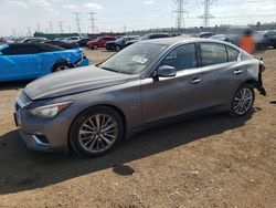 Salvage cars for sale from Copart Elgin, IL: 2019 Infiniti Q50 Luxe